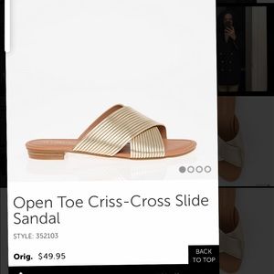 Open Toe Criss-Cross Slide Sandal